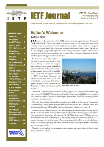 November 2006 Journal Cover